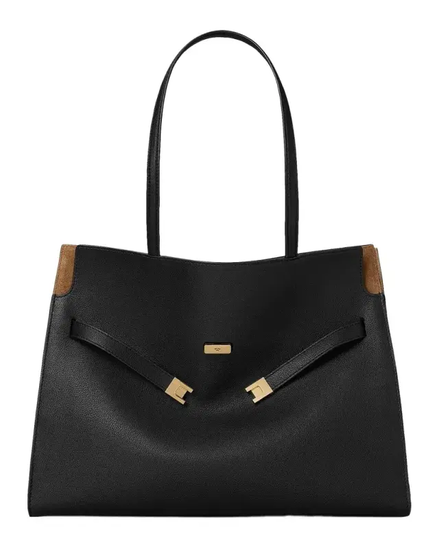 Tory Burch Lee Radziwill Leather Tote Bag