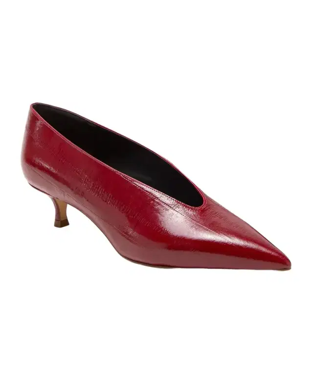 40mm Babouche Eel-Embossed Leather Pumps