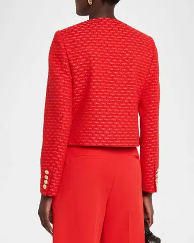 Elie Tahari The Marlena Button-Down Tweed Jacket | Thumbnail 3