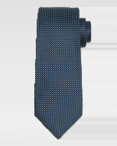 Isaia Men's Geometric Silk Tie | Thumbnail 2 Isaia Men's Geometric Silk Tie | Thumbnail 2