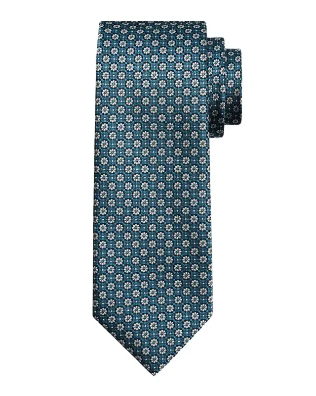 Isaia Men 's Floral Silk Tie