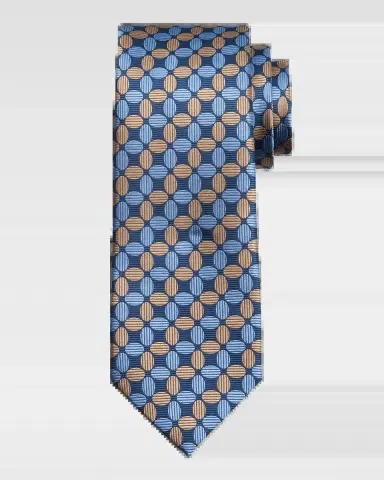 Isaia Men's Geometric Silk Tie | Thumbnail 2 Isaia Men's Geometric Silk Tie | Thumbnail 2