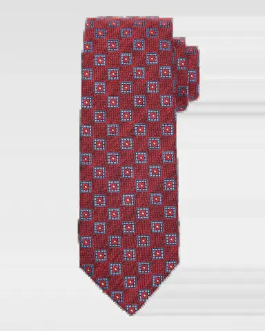 Isaia Men's Geometric Silk Tie | Thumbnail 2 Isaia Men's Geometric Silk Tie | Thumbnail 2