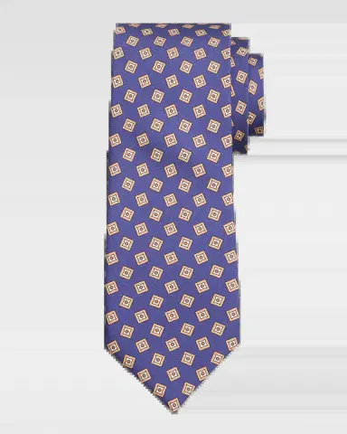 Isaia Men's Geometric Silk Tie | Thumbnail 2 Isaia Men's Geometric Silk Tie | Thumbnail 2