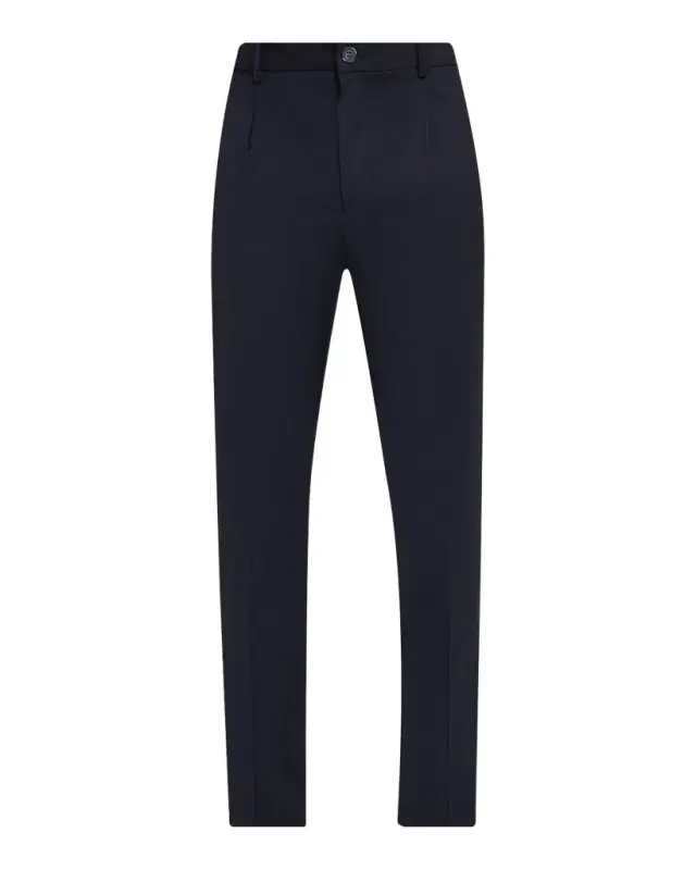 Men 's Slim Hybrid-Waist Wool Pleated Pants