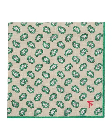 Isaia Men's Paisley Silk Pocket Square | Thumbnail 1