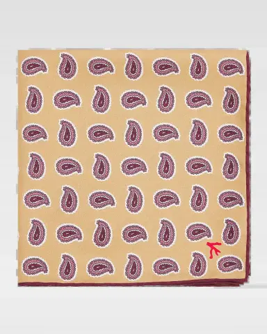Isaia Men's Paisley Silk Pocket Square | Thumbnail 2 Isaia Men's Paisley Silk Pocket Square | Thumbnail 2
