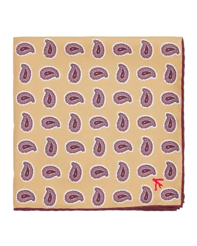 Isaia Men's Paisley Silk Pocket Square | Thumbnail 1 Isaia Men's Paisley Silk Pocket Square | Thumbnail 1