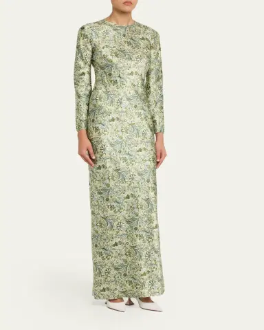 Veronica Beard Gemma Floral Long-Sleeve Maxi Dress | Thumbnail 4 Veronica Beard Gemma Floral Long-Sleeve Maxi Dress | Thumbnail 4