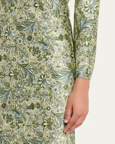 Veronica Beard Gemma Floral Long-Sleeve Maxi Dress | Thumbnail 5 Veronica Beard Gemma Floral Long-Sleeve Maxi Dress | Thumbnail 5