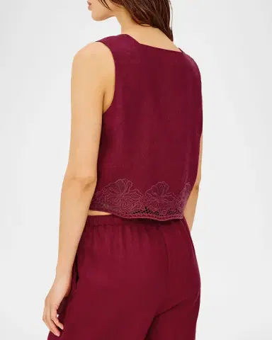Rails Akira Embroidered Linen Crop Top | Thumbnail 3 Rails Akira Embroidered Linen Crop Top | Thumbnail 3