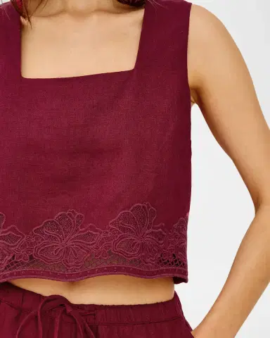 Rails Akira Embroidered Linen Crop Top | Thumbnail 5 Rails Akira Embroidered Linen Crop Top | Thumbnail 5
