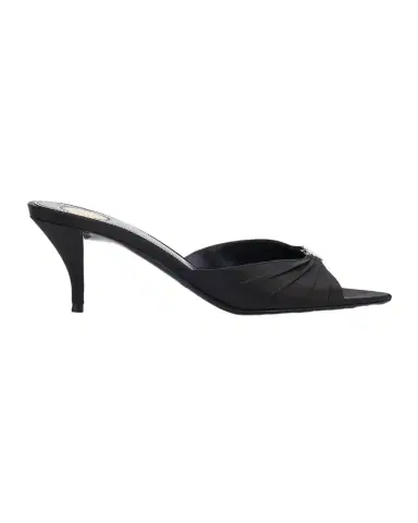 Saint Laurent 60mm Jerry Embellished Satin Crepe Mules | Thumbnail 1 Saint Laurent 60mm Jerry Embellished Satin Crepe Mules | Thumbnail 1