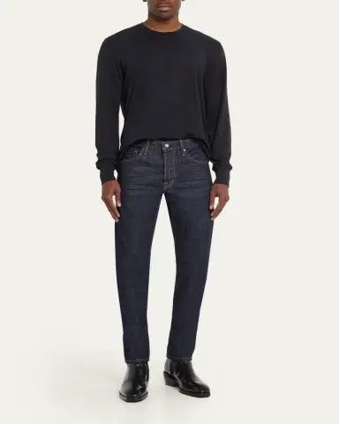 Tom Ford Men's Lyocell and Cotton Long-Sleeve T-Shirt | Thumbnail 2