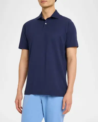 Peter Millar Men's Crown Crafted Albatross Cotton-Blend Pique Polo Shirt | Thumbnail 3