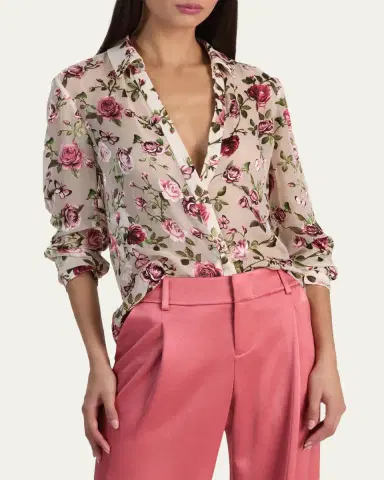 Alice + Olivia Eloise Button-Front Blouse | Thumbnail 4 Alice + Olivia Eloise Button-Front Blouse | Thumbnail 4
