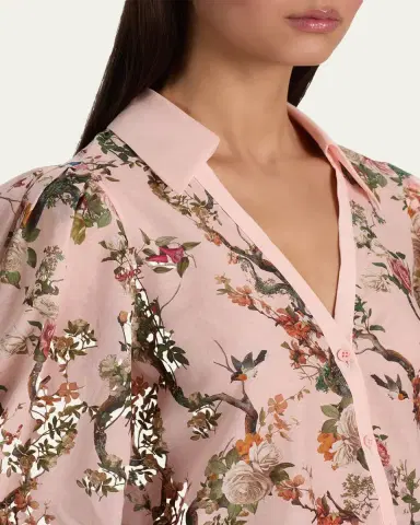 Alice + Olivia Charis Floral Button-Front Blouse | Thumbnail 5 Alice + Olivia Charis Floral Button-Front Blouse | Thumbnail 5