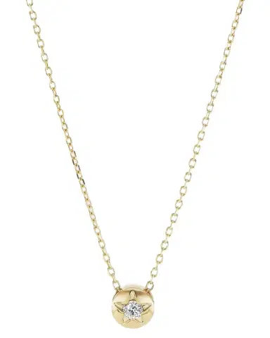Sorellina 18K Yellow Gold Single Star Necklace with Diamonds | Thumbnail 1