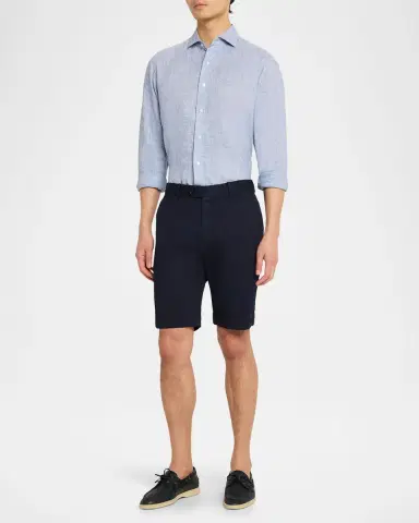 Peter Millar Men's Astino Lino Check Linen Sport Shirt | Thumbnail 2