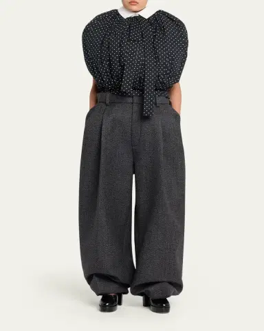 Marc Jacobs Runway Polka-Dot Cotton Poplin Collared Bubble Top | Thumbnail 6 Marc Jacobs Runway Polka-Dot Cotton Poplin Collared Bubble Top | Thumbnail 6