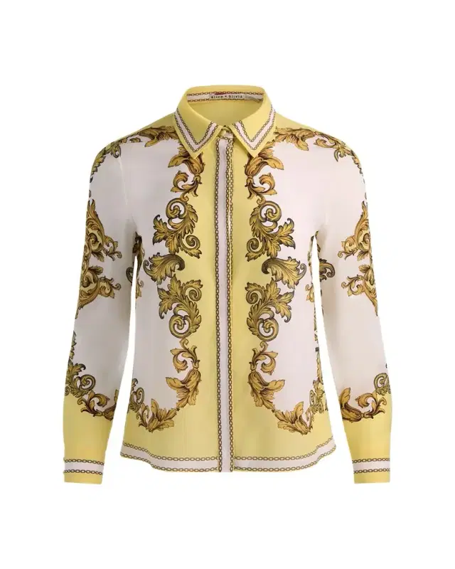 ALICE + OLIVIA Willa Placket Top