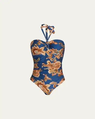 Zimmermann Aster Wide Link One-Piece Swimsuit | Thumbnail 4