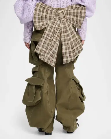 Marc Jacobs Runway Bow Back Wide-Leg Cargo Pants | Thumbnail 2 Marc Jacobs Runway Bow Back Wide-Leg Cargo Pants | Thumbnail 2
