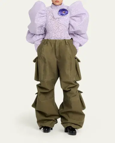 Marc Jacobs Runway Bow Back Wide-Leg Cargo Pants | Thumbnail 6 Marc Jacobs Runway Bow Back Wide-Leg Cargo Pants | Thumbnail 6
