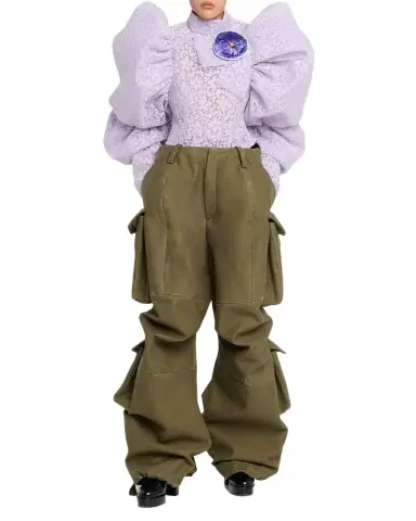 Marc Jacobs Runway Bow Back Wide-Leg Cargo Pants | Thumbnail 1 Marc Jacobs Runway Bow Back Wide-Leg Cargo Pants | Thumbnail 1