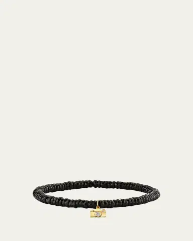 Sydney Evan Black Spinel and 14K Gold Camera with Diamonds Charm Bracelet | Thumbnail 2