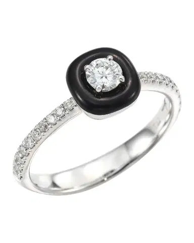 Nikos Koulis Oui Diamond, Enamel & 18K White Gold Ring | Thumbnail 1