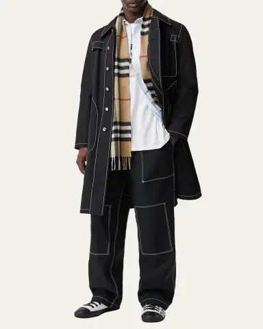 Burberry Men's Giant Check Cashmere Scarf | Thumbnail 5