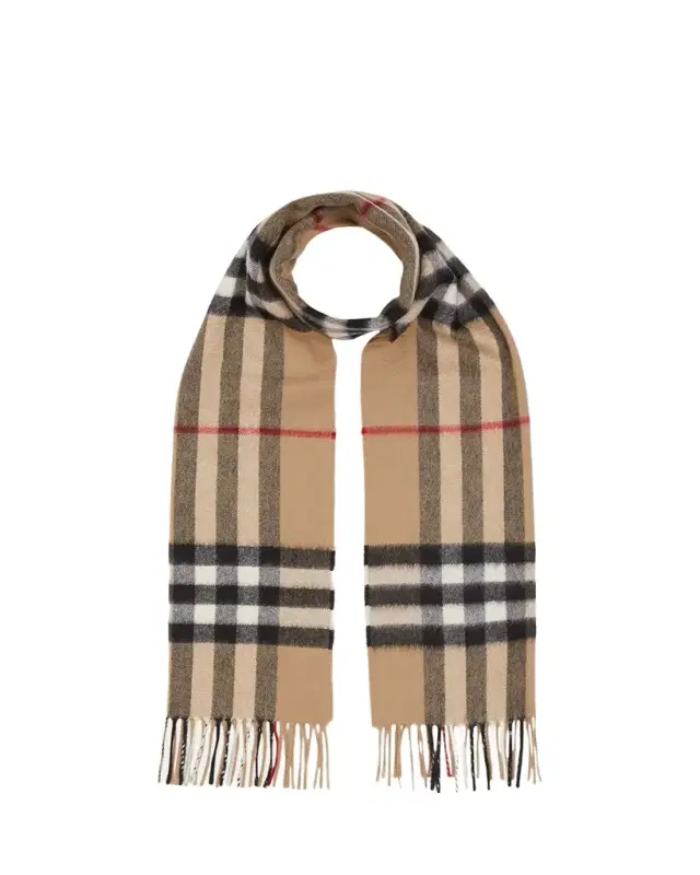 Burberry Men's Giant Check Cashmere Scarf