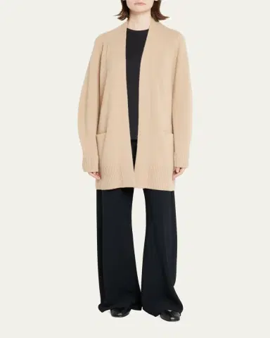 Vince Cashmere Shawl-Collar Open-Front Cardigan | Thumbnail 2