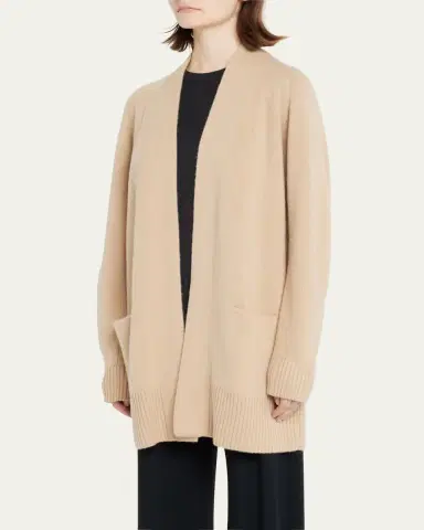 Vince Cashmere Shawl-Collar Open-Front Cardigan | Thumbnail 3