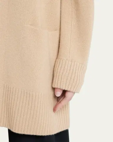 Vince Cashmere Shawl-Collar Open-Front Cardigan | Thumbnail 4