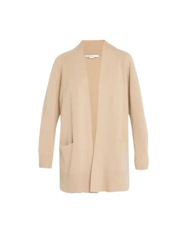 Vince Cashmere Shawl-Collar Open-Front Cardigan
