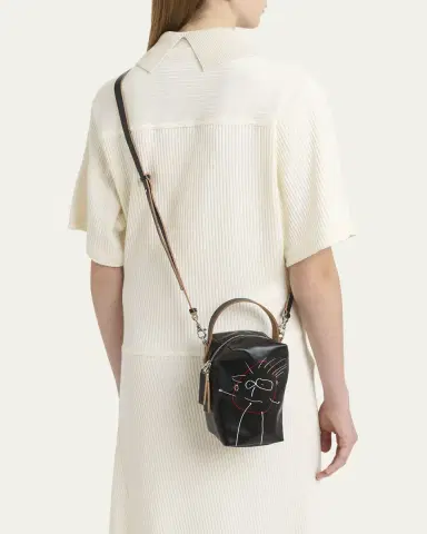 Plan C Pili Graphic-Print Canvas Bucket Bag | Thumbnail 2
