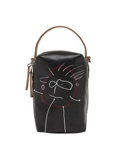 Plan C Pili Graphic-Print Canvas Bucket Bag | Thumbnail 1