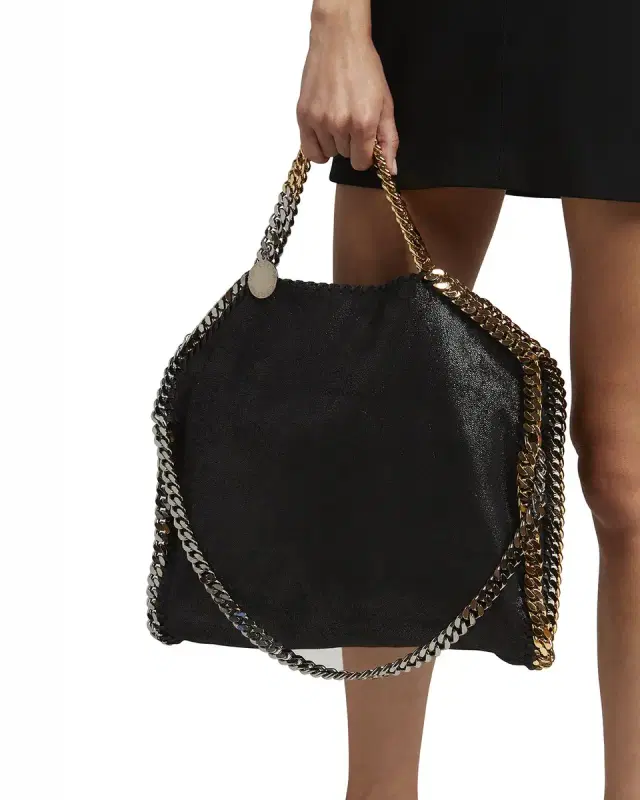 Stella McCartney Mix Galvanic 3-Chain Shimmer Tote Bag
