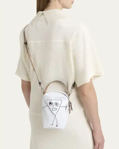 Plan C Pili Graphic-Print Leather Bucket Bag | Thumbnail 2