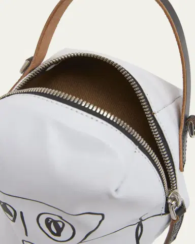 Plan C Pili Graphic-Print Leather Bucket Bag | Thumbnail 4