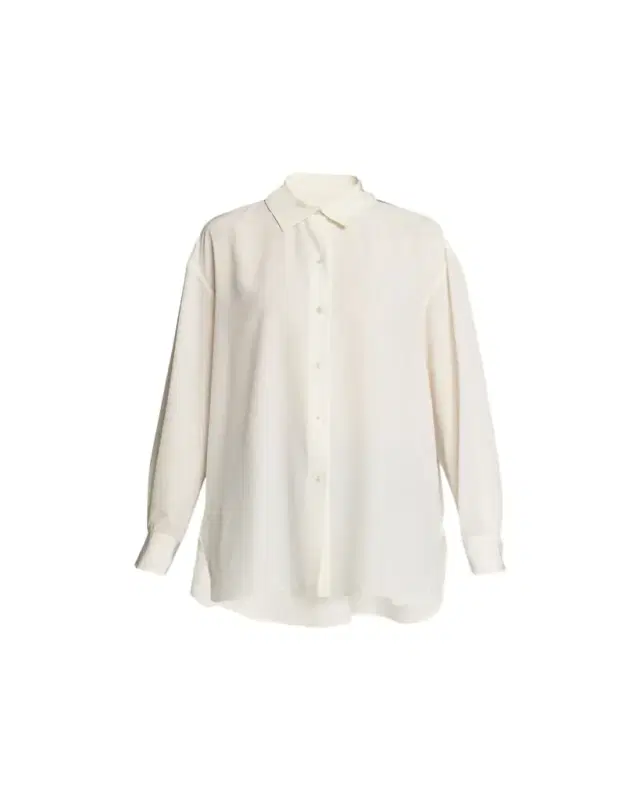 Julien Oversized Button Down Silk Shirt