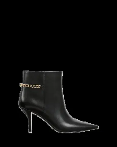 Gucci Signoria Leather Chain Ankle Booties | Thumbnail 2
