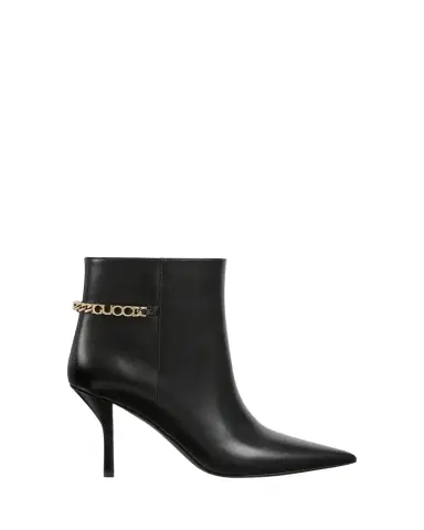 Gucci Signoria Leather Chain Ankle Booties | Thumbnail 1