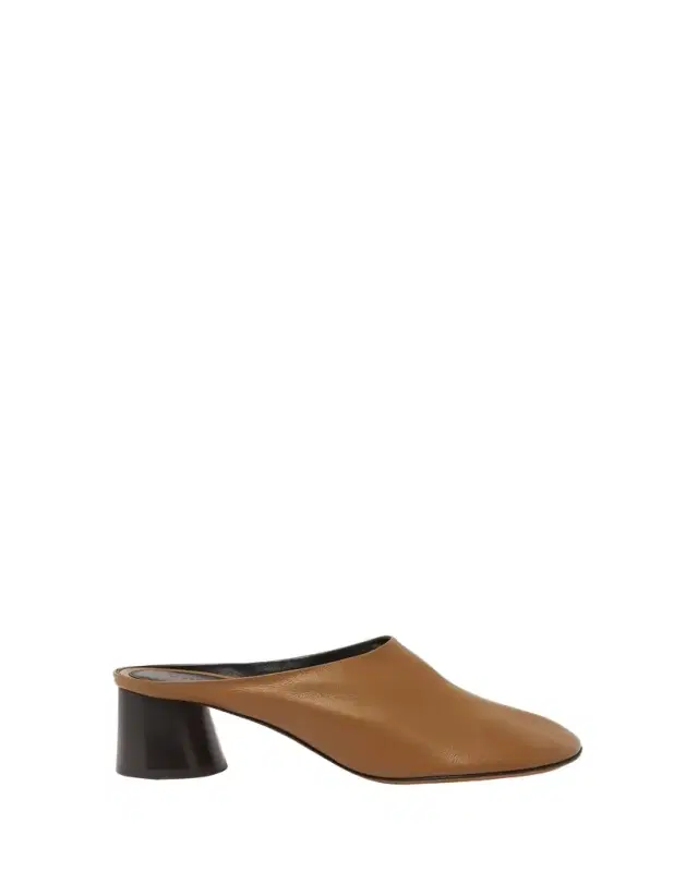 Glove Lambskin Block-Heel Mules Glove Lambskin Block-Heel Mules