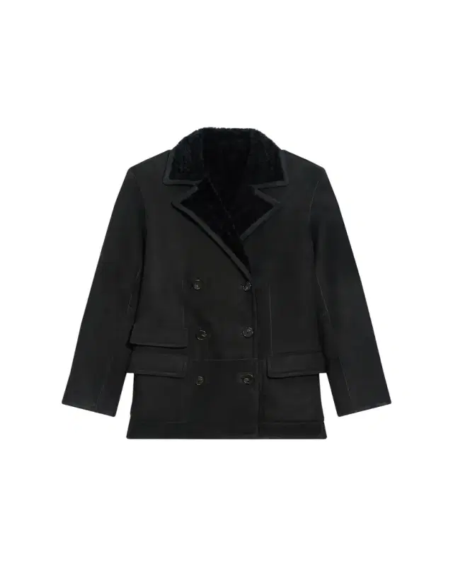 Shearling Peacoat Blazer