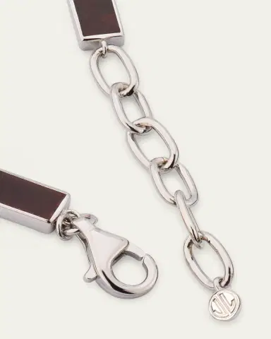 Jan Leslie Men's Sterling Silver Red Tigers Eye Bracelet | Thumbnail 3