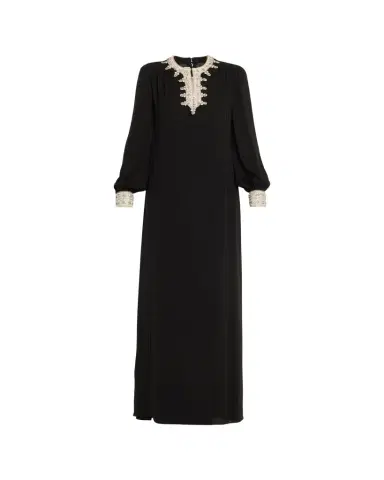 Valentino Garavani Crystal Silk Georgette Long-Sleeve Gown | Thumbnail 1 Valentino Garavani Crystal Silk Georgette Long-Sleeve Gown | Thumbnail 1