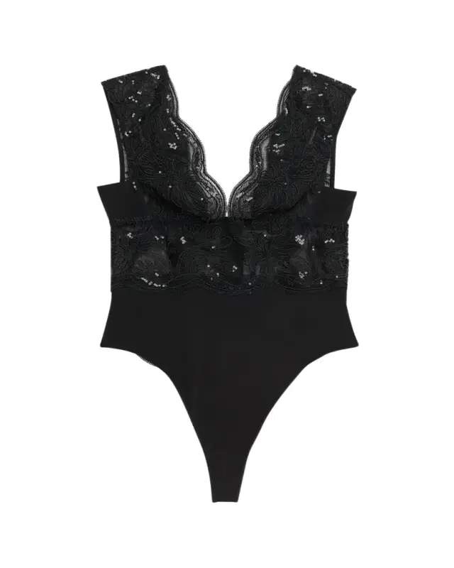 Mirage Sequin Soutache Lace Bodysuit